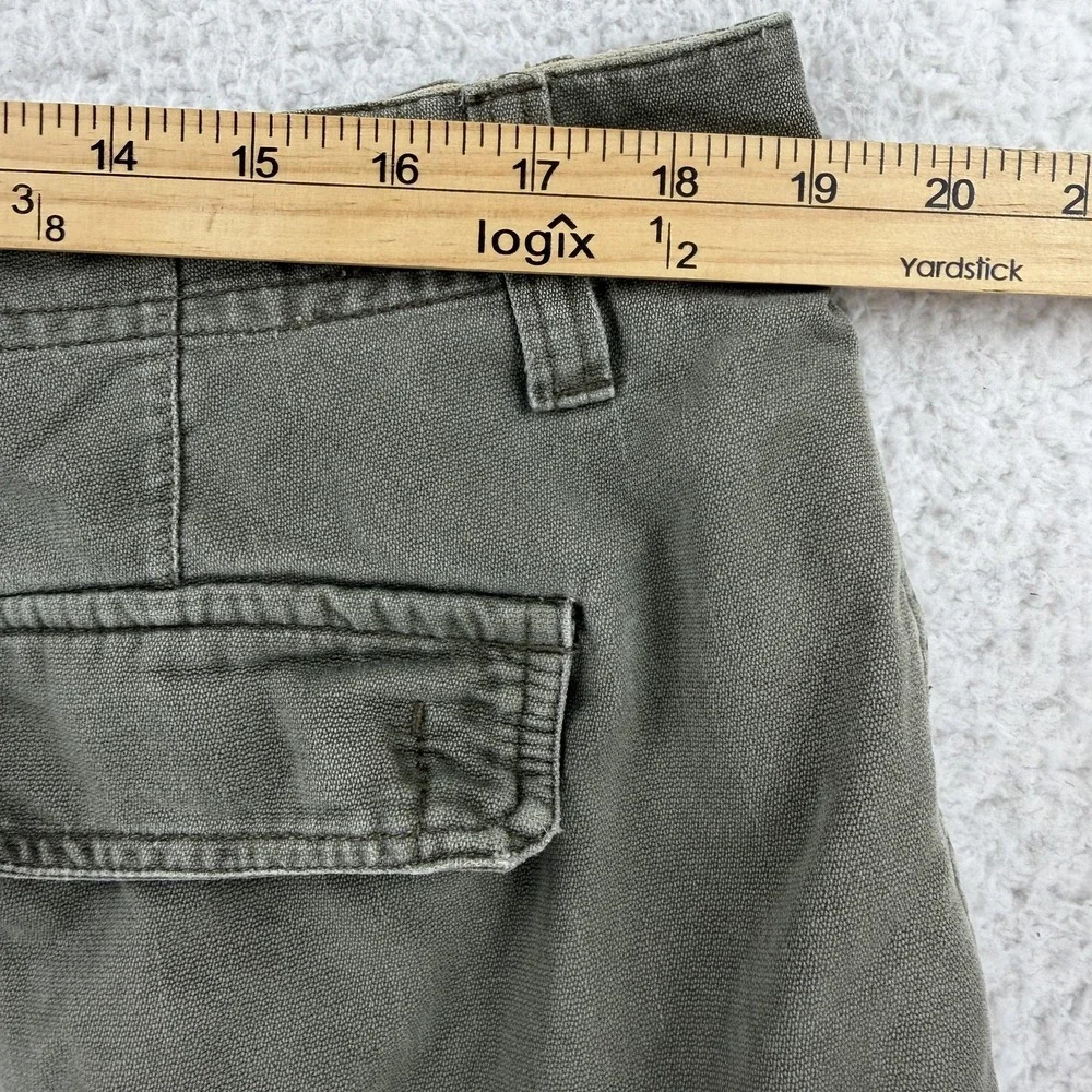 Ocean Pacific Cargo Shorts Mens 36 Green Cotton Canvas Y2K Hiking Utility VTG